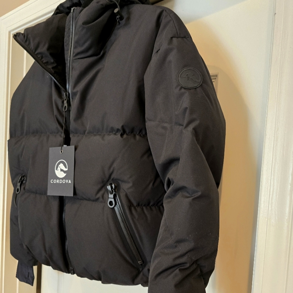 Cordova Meribel Hooded Down Puffer Ski Jacket Onyx Black - Picture 15 of 17